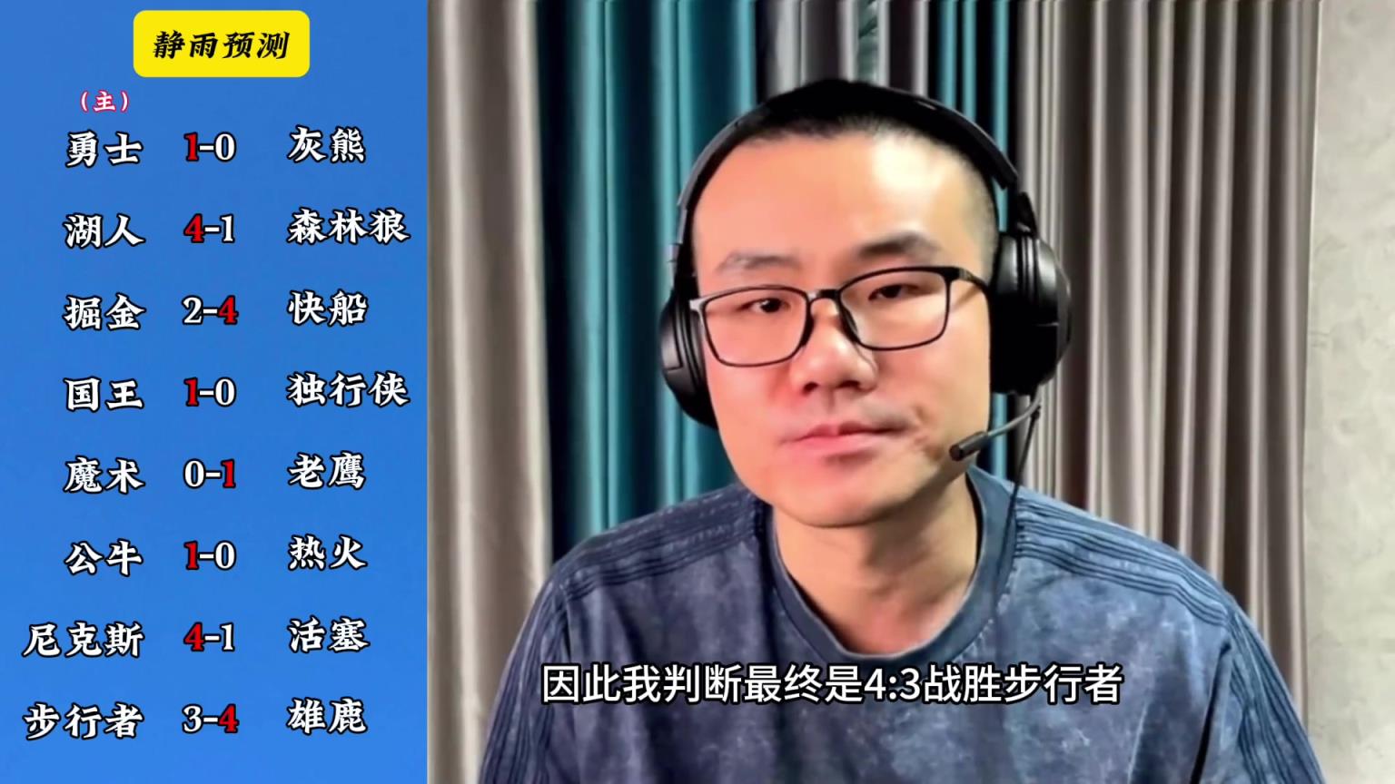 你同意嗎？靜雨對(duì)東西部季后賽球隊(duì)的預(yù)測(cè)：勇贏(yíng)熊 湖船尼鹿晉級(jí)